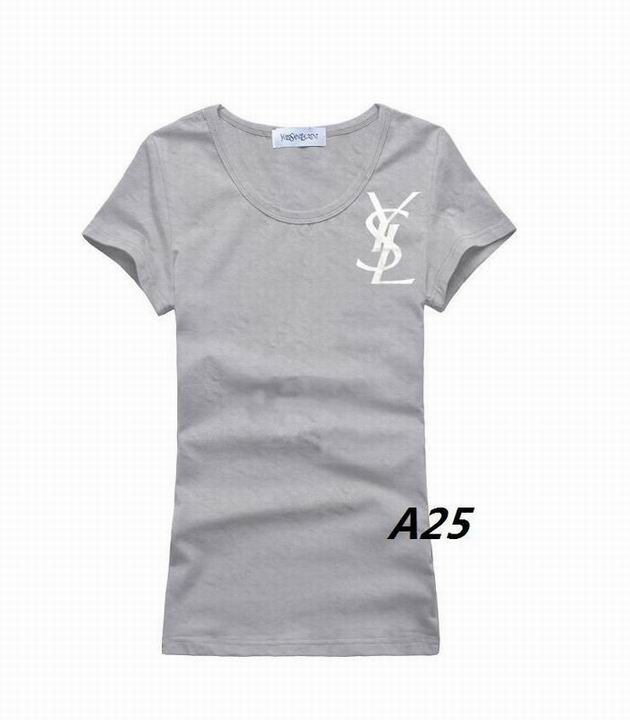 YSL short round collar T woman S-XL-089